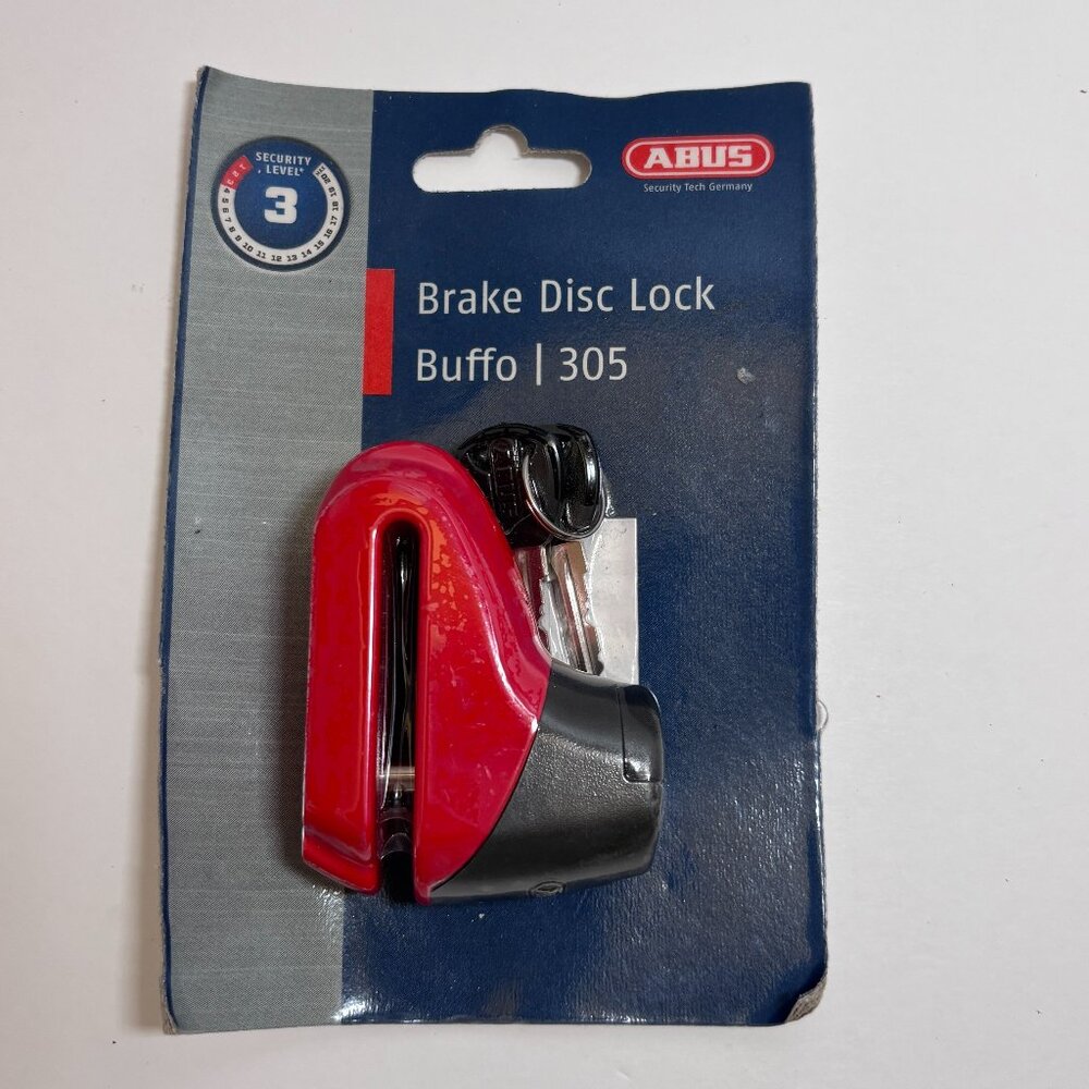 ABUS 305 Red Buffo 5MM Brake Disc Lock 305 Level 3 Security